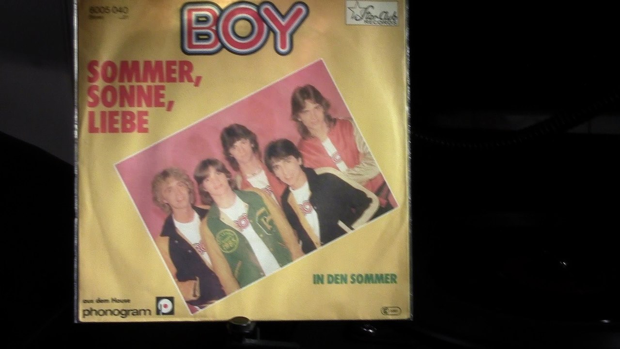 BOY auf STAR CLUB RECORDS 6005 040 mit dem Titel 'SOMMER, SONNE, LIEBE' Vö 1980