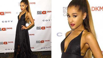 Ariana Grande STUNS In Black Gown For Delete Blood Cancer Red Carpet