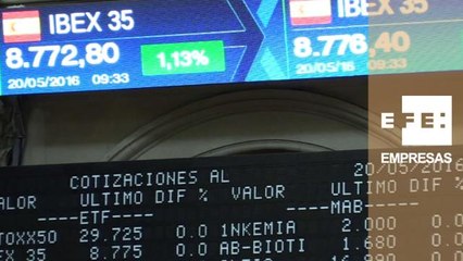 La Bolsa española suma un 1,30% y se aproxima a los 8.800 puntos