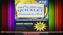 FREE PDF  PMP Flashcard Quicklet Flashcards in a Book for Passing the PMP and CAPM Exams  BOOK ONLINE