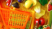 Velcro Fruit and Vegetable Basket Grocery Shopping Trolley Card Cut Toys