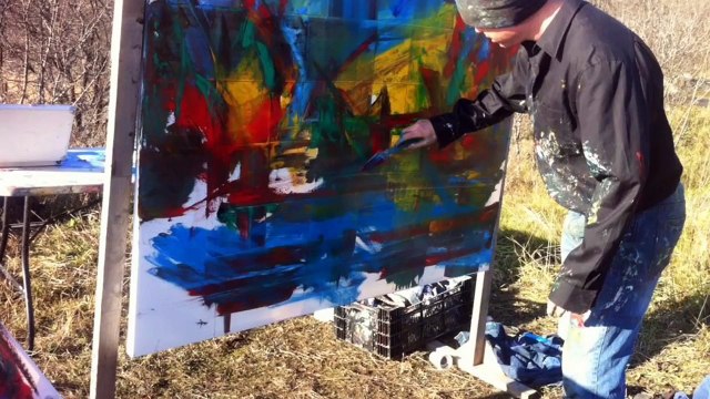 How to Oil Paint Abstract Paintings: composition, painting tips, painting techniques, color theory