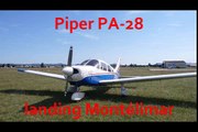Piper PA-28 landing at Montélimar, France