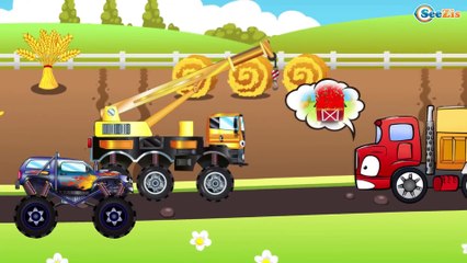 Carros Para Niños. Un Camion Monstruo, Coches de carreras. Caricaturas de carros. Tiki Taki Camiones