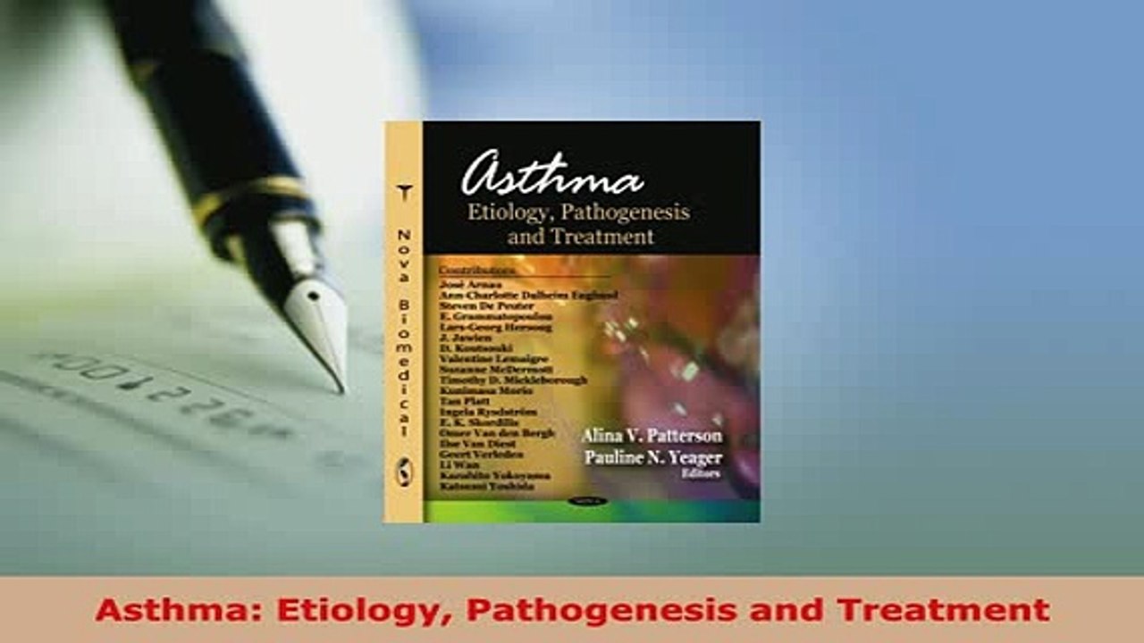 Download  Asthma Etiology Pathogenesis and Treatment  EBook