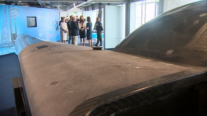 Sir Ben Ainslie shows Kate round America's Cup base