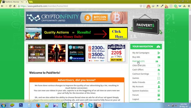Paidverts online earning
