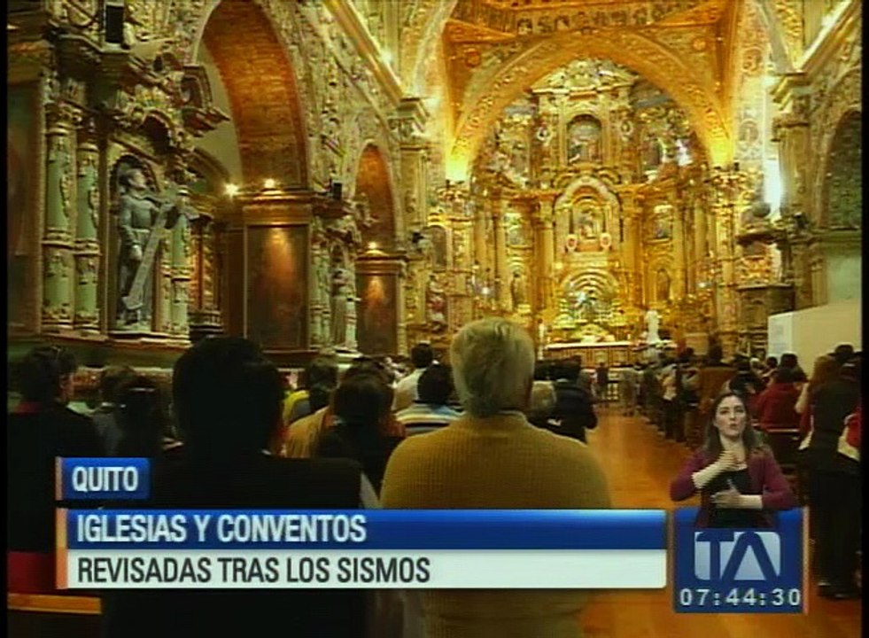 Iglesias y conventos de Quito son revisados tras los sismos