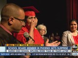 Phoenix school board member gets graduation surprise