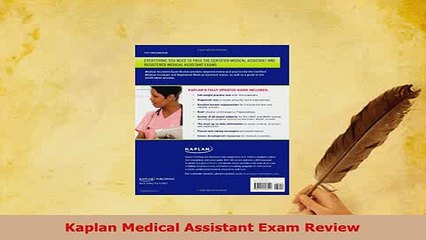 Read  Kaplan Medical Assistant Exam Review Ebook Free