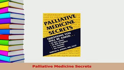 Download  Palliative Medicine Secrets  EBook