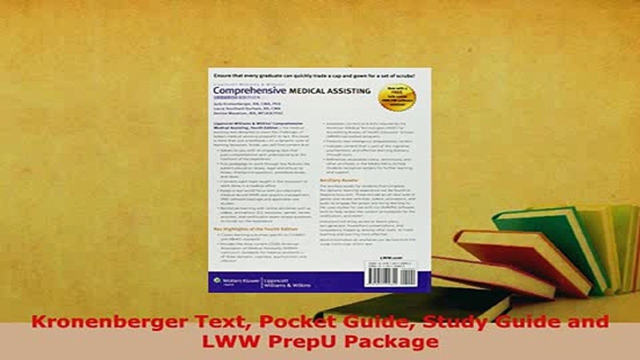 Read  Kronenberger Text Pocket Guide Study Guide and LWW PrepU Package Ebook Free