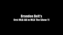 Brandon Belt first MLB hit in MLB The Show 11