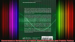 READ book  Governance Networks in Public Administration and Public Policy  FREE BOOOK ONLINE