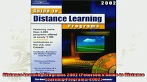read here  Distance Learning Programs 2002 Petersons Guide to Distance Learning Programs 2002