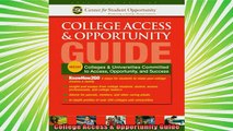 new book  College Access  Opportunity Guide