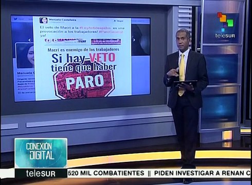 Argentina: medios destacan veto de Macri a la Ley Antidespidos