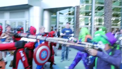 JOKER & HARLEY QUINN vs DEADPOOL & DOMINO - Super Power Beat Down (Episode 16)