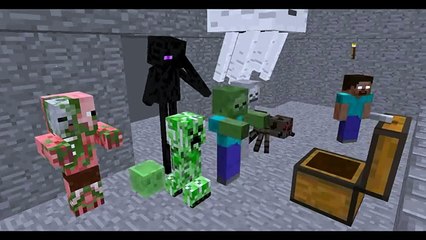 Monsters school monster battle- minecraft animatio