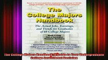 free pdf   The College Majors Handbook A Guide to Your Undergraduate College Investment Decision