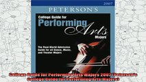 new book  College Guide for Performing Arts Majors 2007 Petersons College Guide for Performing