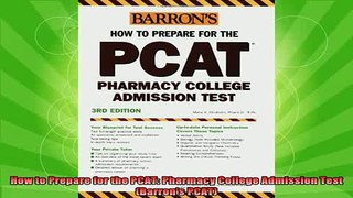 free pdf   How to Prepare for the PCAT Pharmacy College Admission Test Barrons PCAT