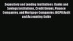 Download Depository and Lending Institutions: Banks and Savings Institutions Credit Unions