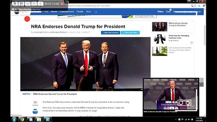 The National Rifle Association endorsed Donald Trump for president at its convention today.