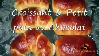 Recette Ramadan 2016 , Croissant et Petits pains au chocolat-Homemade Croissant