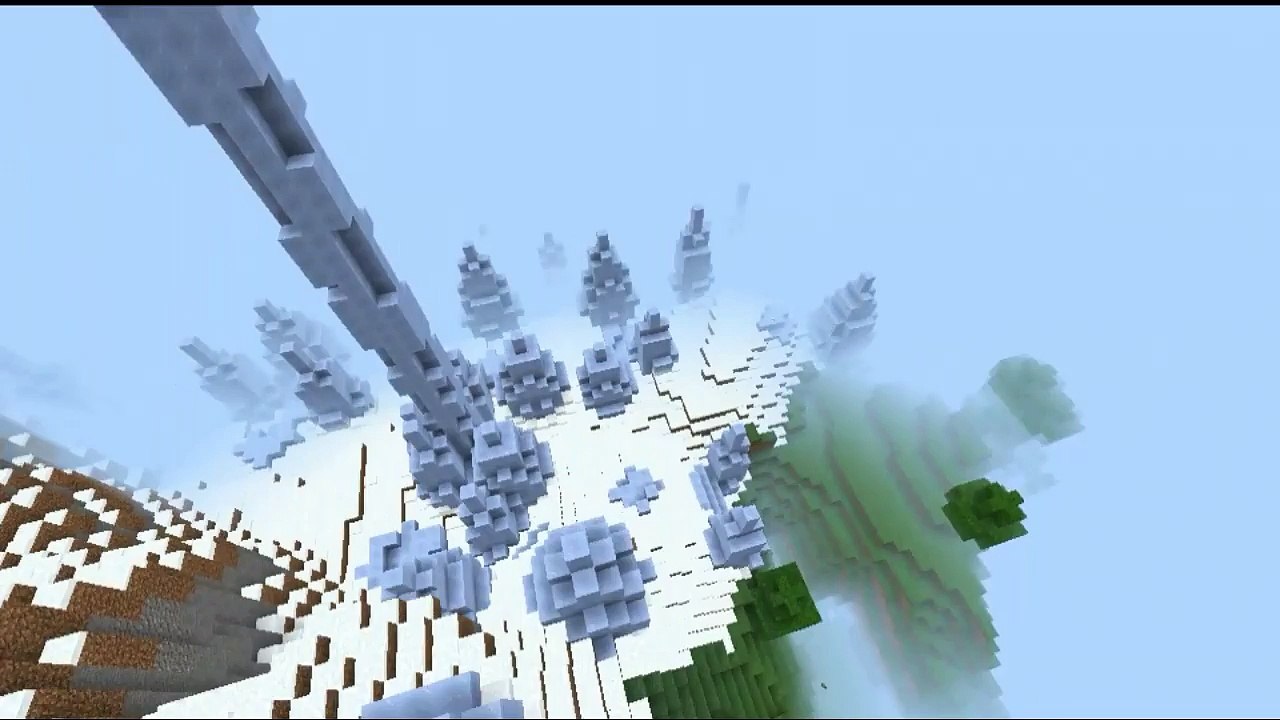 MINECRAFT PE - SEED DE VILA NO BIOMA DE NEVE COM PICOS DE GELO