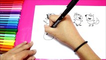 How to draw and paint Peppa Pig's friends | Cómo dibujar y pintar a los amigos de Peppa