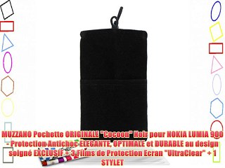 Download Video: MUZZANO Pochette ORIGINALE Cocoon Noir pour NOKIA LUMIA 900 - Protection Antichoc ELEGANTE