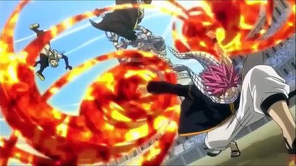 Natsu VS Sting & Rogue