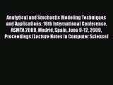 [PDF] Analytical and Stochastic Modeling Techniques and Applications: 16th International Conference