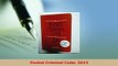 PDF  Pocket Criminal Code 2013 Free Books