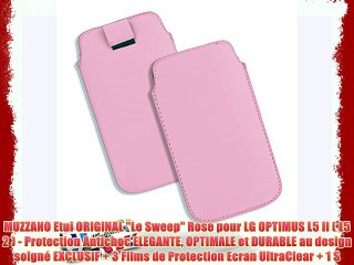 MUZZANO Etui ORIGINAL Le Sweep Rose pour LG OPTIMUS L5 II ( L5 2 ) - Protection Antichoc ELEGANTE