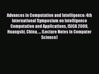 [PDF] Advances in Computation and Intelligence: 4th International Symposium on Intelligence