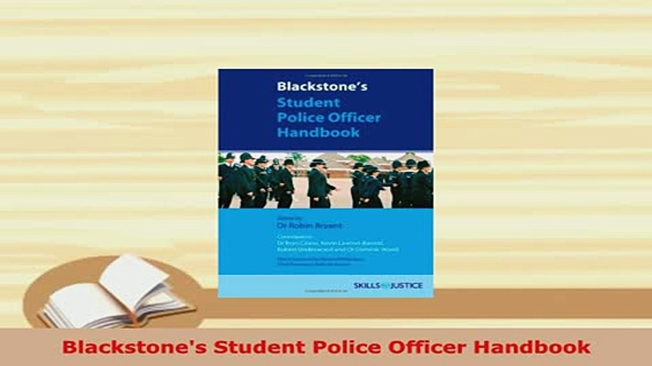 Download  Blackstones Student Police Officer Handbook  Read Online