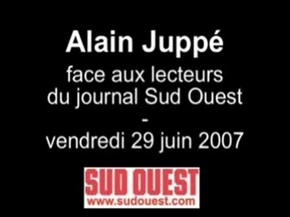 Alain Juppe face aux lecteurs