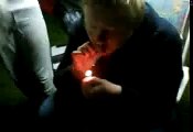 14 Year Old Fat Ginger Kid Smokes Cigaret in 25 Seconds, world record!