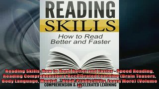 EBOOK ONLINE  Reading Skills How to Read Better and Faster  Speed Reading Reading Comprehension   FREE BOOOK ONLINE