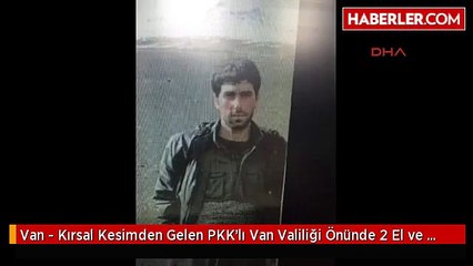 Van - Kırsal Kesimden Gelen PKK'lı Van Valiliği Önünde 2 El Bombası ve Tabanca ile Yakalandı