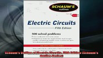 EBOOK ONLINE  Schaums Outline of Electric Circuits Fifth Edition Schaums Outline Series  BOOK ONLINE