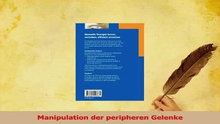 Read  Manipulation der peripheren Gelenke Ebook Free