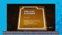 READ book  Schaums Outline of Theory and Problems of College Algebra Including 1940 Solved Problems  FREE BOOOK ONLINE