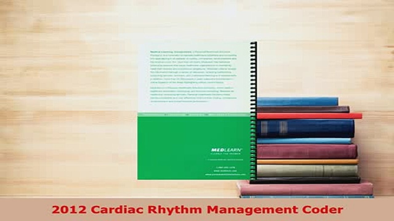 PDF  2012 Cardiac Rhythm Management Coder PDF Book Free