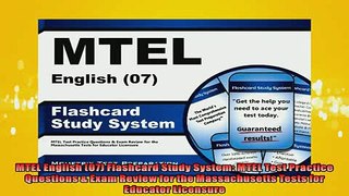 READ book  MTEL English 07 Flashcard Study System MTEL Test Practice Questions  Exam Review for  FREE BOOOK ONLINE
