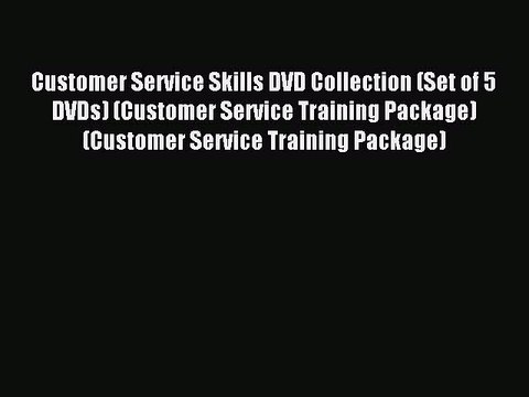 Download Customer Service Skills DVD Collection (Set of 5 DVDs) (Customer Service Training
