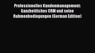Download Professionelles Kundenmanagement: Ganzheitliches CRM und seine Rahmenbedingungen (German