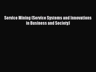 Download Service Mining (Service Systems and Innovations in Business and Society) Ebook Free